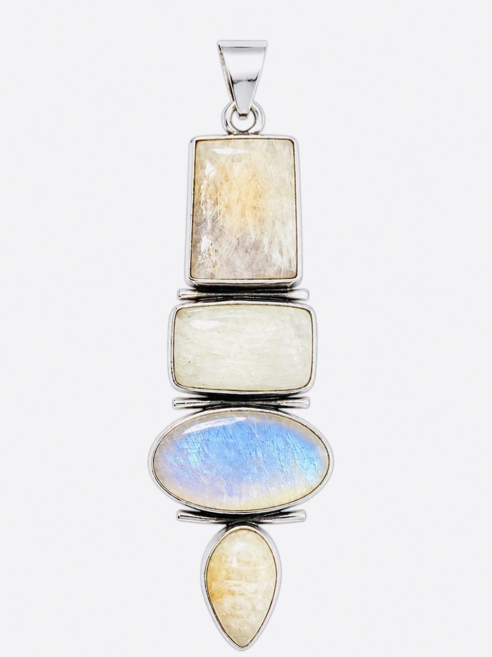 Silver Moonstone Multi-Shape Pendant